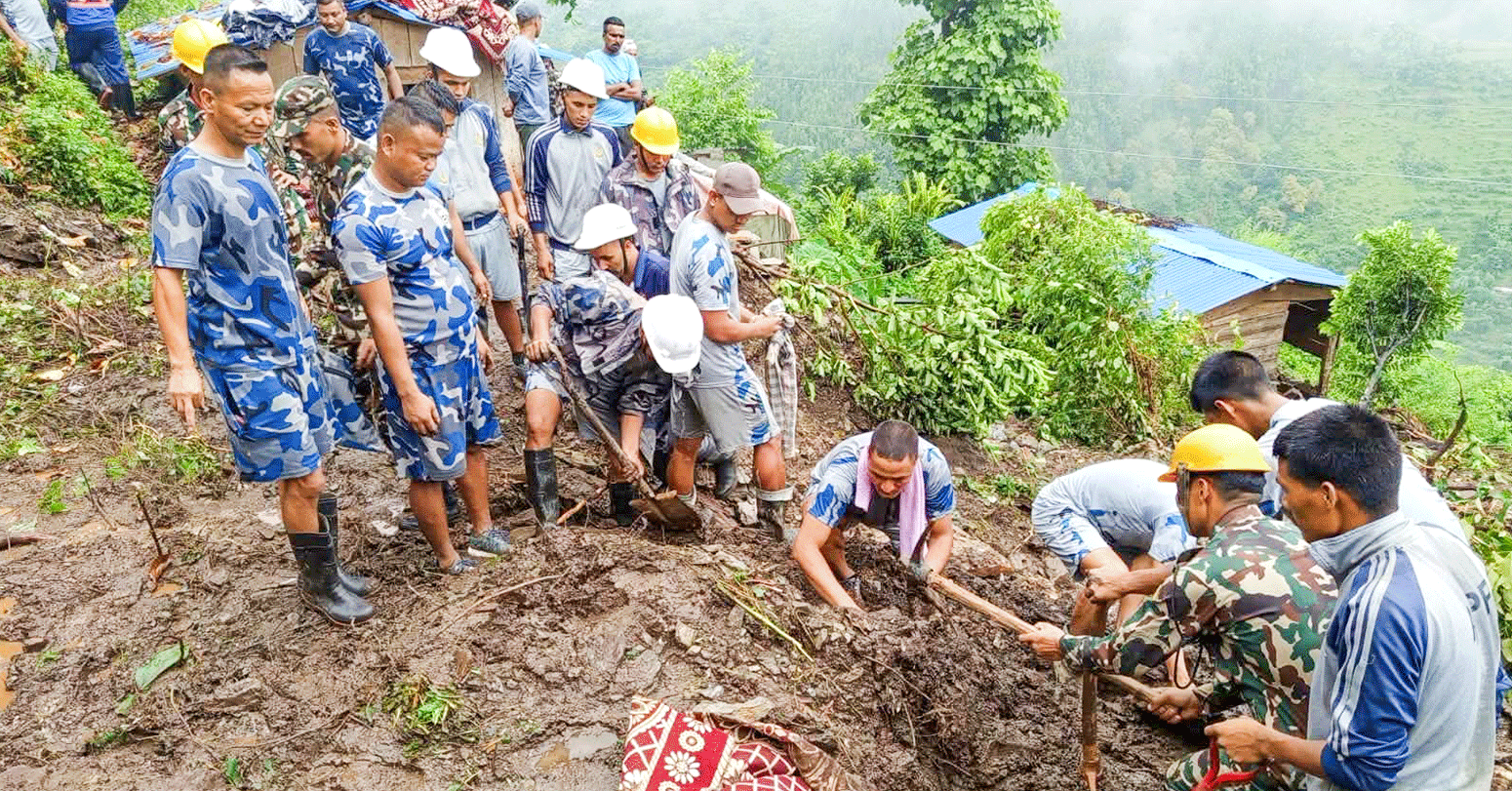 रोल्पा र जाजरकोट पहिरो : चार दिनमा २१ जनाको मृत्यु, एक बेपत्ता