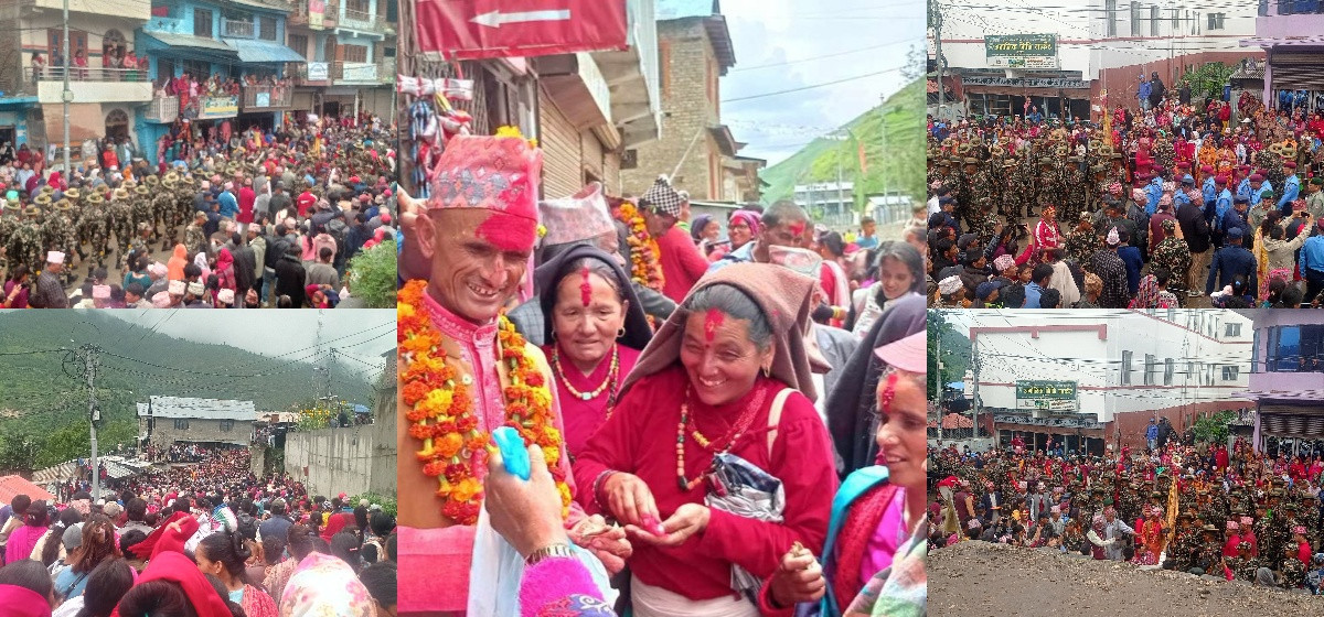 जुम्लाको सरकारी टोलीको बडीमालिका भगवती पूजा यात्रा