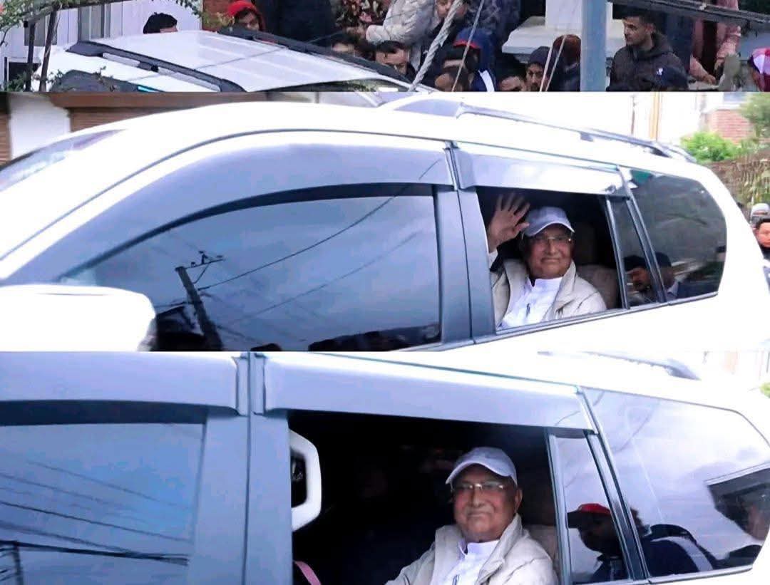 पूर्वप्रधानमन्त्री ओलीलाई पक्राउ गरी प्रहरी परिसर काठमाडौंमा ल्याइयो