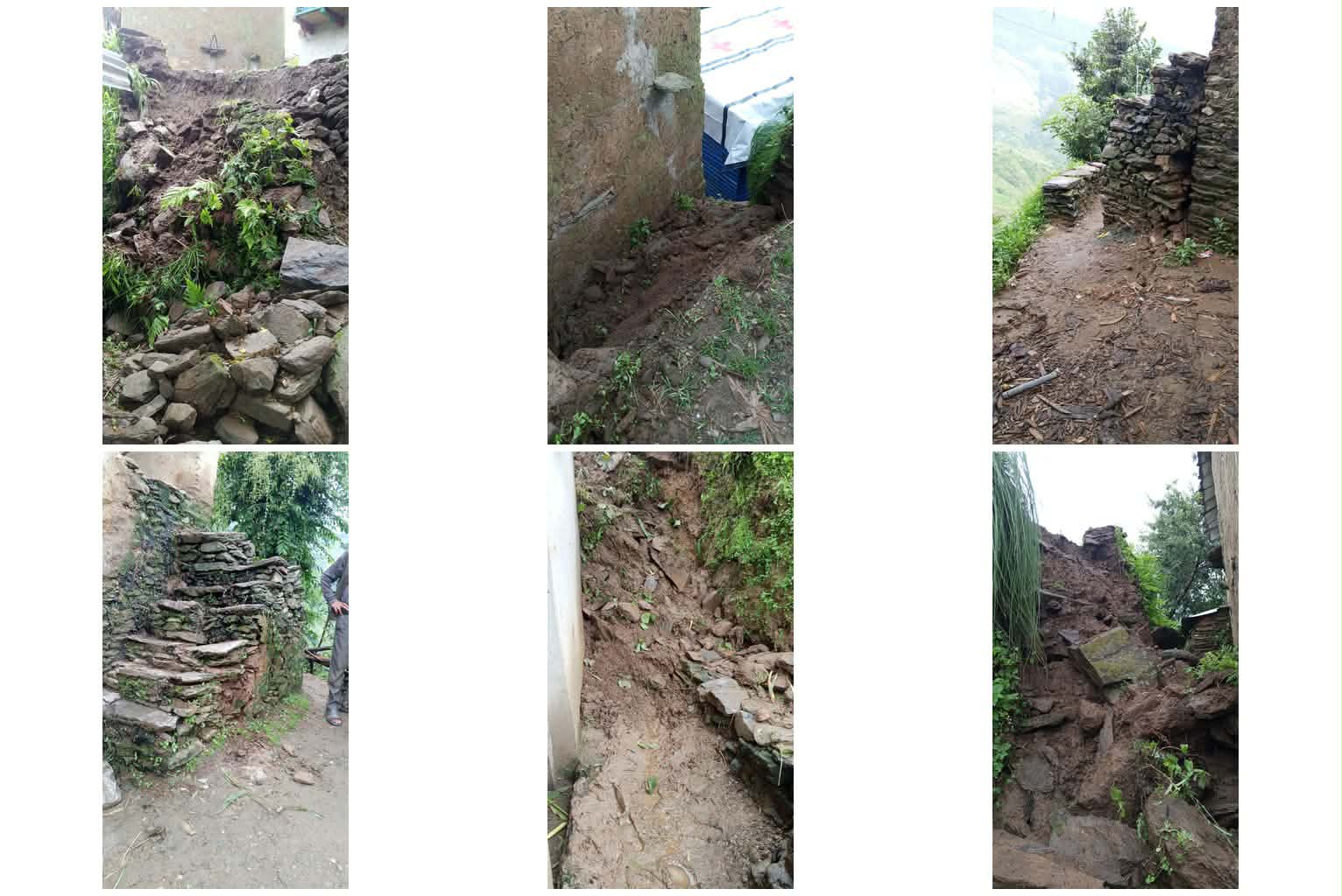 बुढीगंगाको नडाङ दलित बस्ती पहिरोको उच्च जोखिममा, ६ परिवार विस्थापित