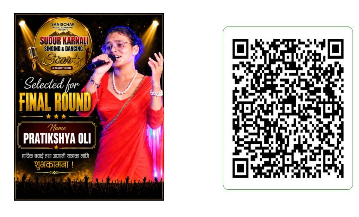 बाजुराकी प्रतिक्षा ओली ‘सुदूर कर्णाली सिङ्गिङ कम्पिटिसन’को ग्रान्ड फिनालेमा