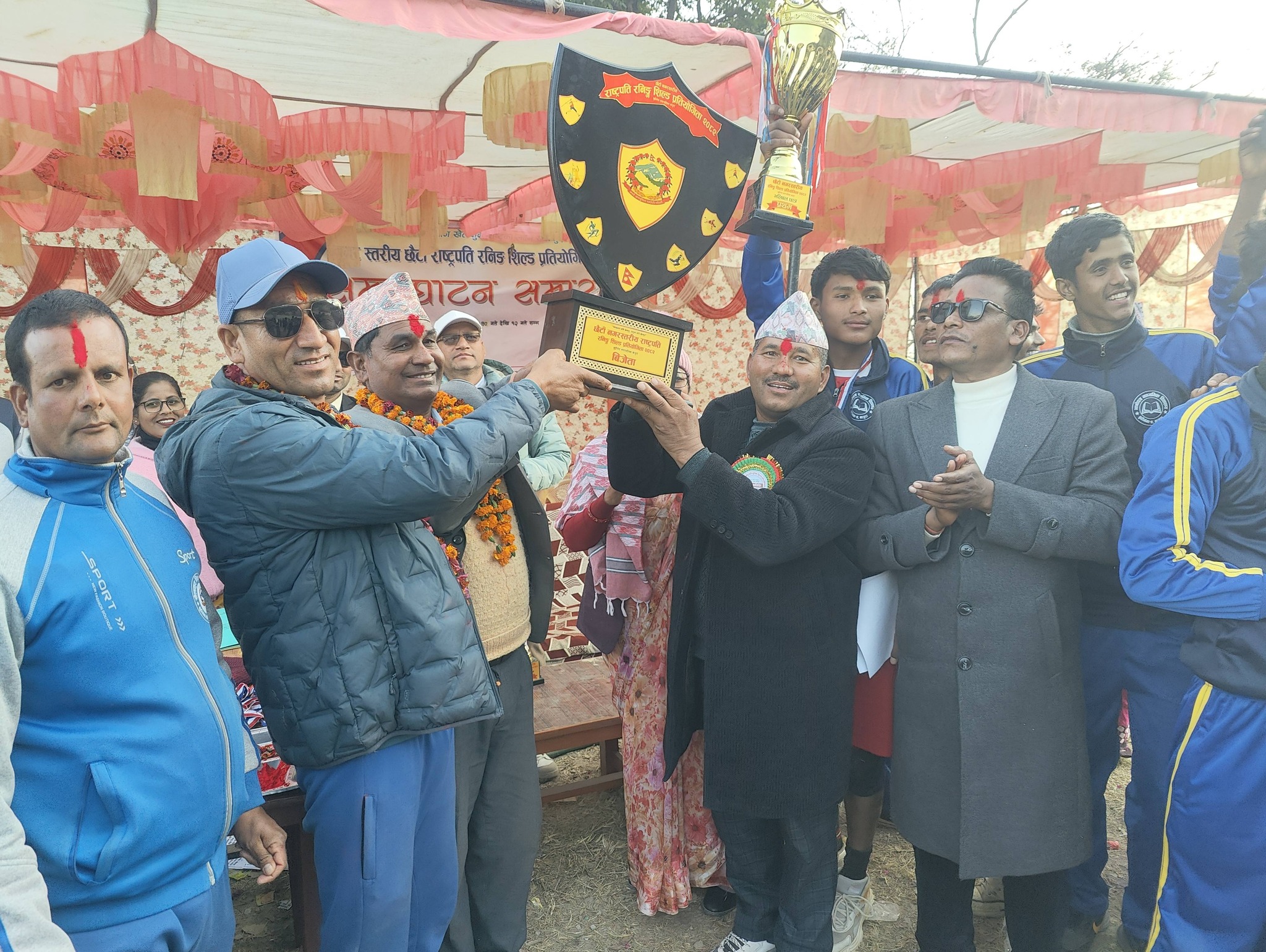 बुढीगंगा नगर स्तरीय राष्ट्रपति रनिङ शिल्डको उपाधि भानोदय माविलाई