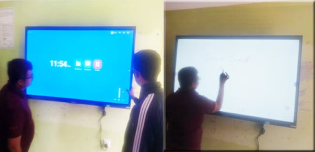 क्रिएटर जोनमा स्मार्ट बोर्डद्धारा पठनपाठन