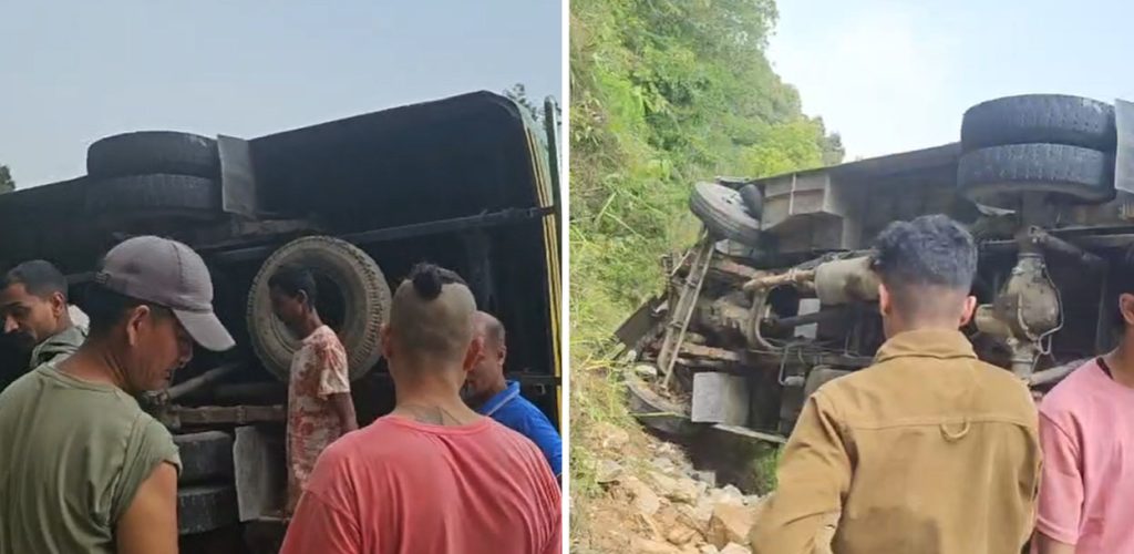पोखरामा बस दुर्घटना हुँदा २२ जना घाइते